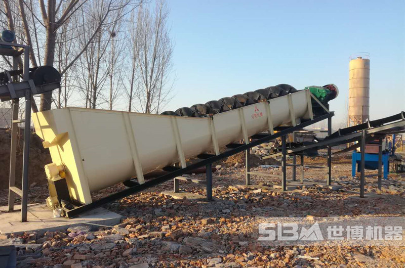 洗石粉的螺旋式洗砂機(jī) 洗石粉的螺旋式洗砂機(jī)