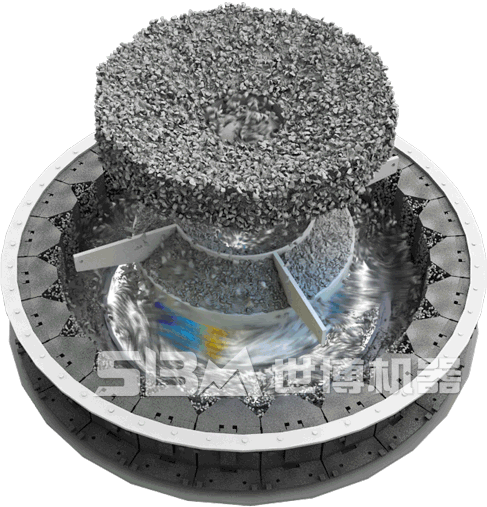 沖擊式破碎機(jī)工作原理圖 沖擊式破碎機(jī)工作原理圖