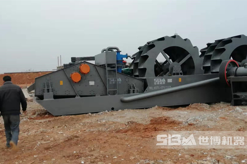 大型洗砂機械一體式洗砂生產線運達現場 大型洗砂機械一體式洗砂生產線運達現場