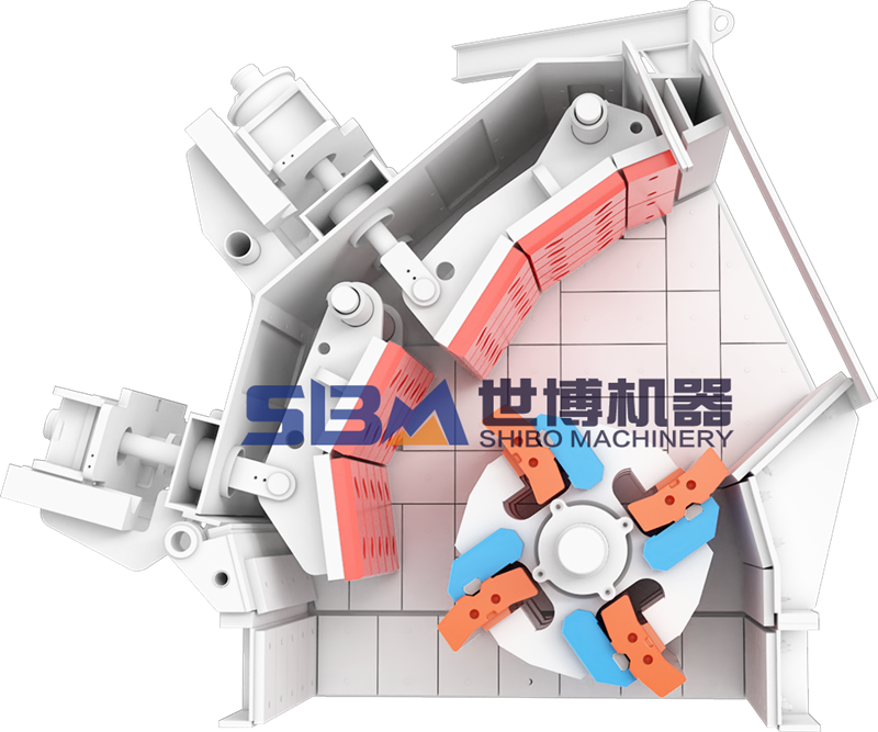 反擊式破碎機(jī)內(nèi)部結(jié)構(gòu)圖 反擊式破碎機(jī)內(nèi)部結(jié)構(gòu)圖