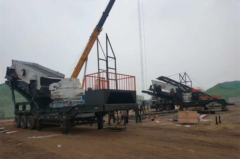 移動中細碎圓錐篩分機+移動制砂篩沙機 移動中細碎圓錐篩分機+移動制砂篩沙機