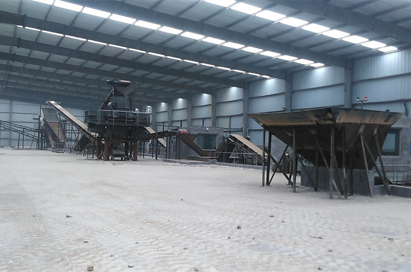 花崗巖干式制砂生產線現場圖 花崗巖干式制砂生產線現場圖