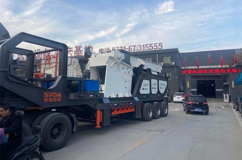 大型移動石子石料破碎機，大型鄂破移動站