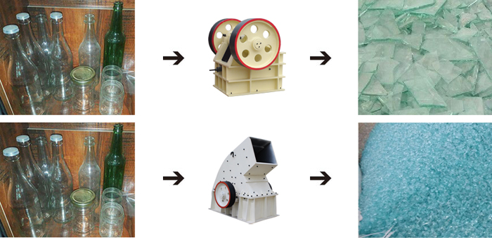 小型玻璃破碎機(jī)破碎效果圖 小型玻璃破碎機(jī)破碎效果圖