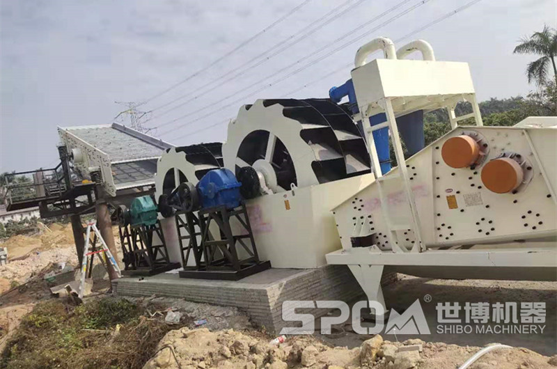 洗砂工藝流程，洗砂設備現場圖