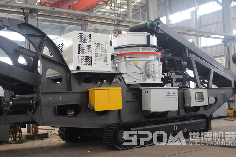 大型移動破碎機,履帶式圓錐破碎站 大型移動破碎機,履帶式圓錐破碎站