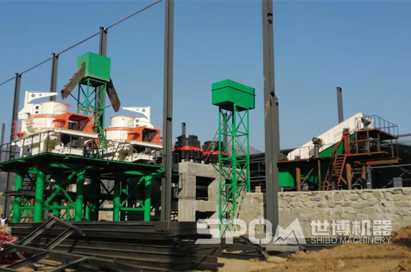 石灰巖制砂機現場圖 石灰巖制砂機現場圖