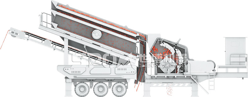 移動(dòng)反擊式破碎機(jī)工作原理圖 移動(dòng)反擊式破碎機(jī)工作原理圖